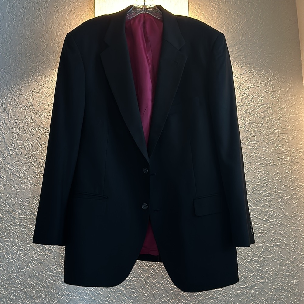 Alan Flusser Black Blazer Size 44 R View 6
